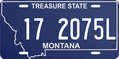 MT license plate 172075L