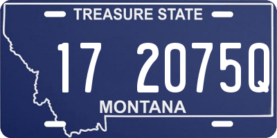 MT license plate 172075Q