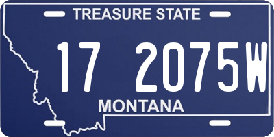 MT license plate 172075W