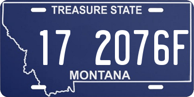 MT license plate 172076F