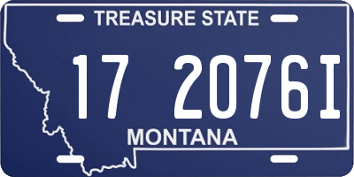 MT license plate 172076I
