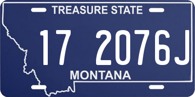 MT license plate 172076J