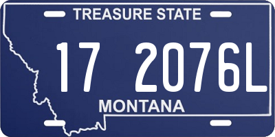 MT license plate 172076L