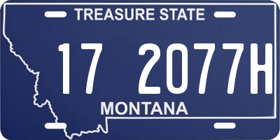 MT license plate 172077H
