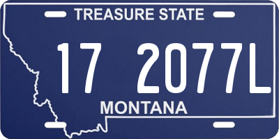 MT license plate 172077L