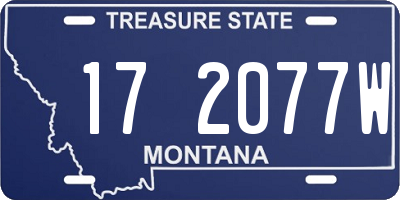MT license plate 172077W