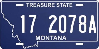 MT license plate 172078A