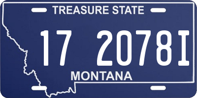 MT license plate 172078I