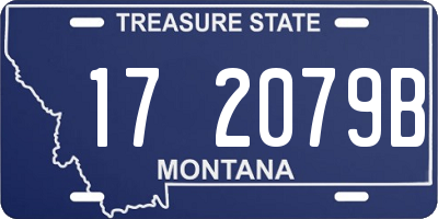 MT license plate 172079B