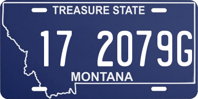 MT license plate 172079G