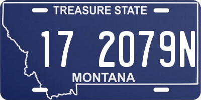 MT license plate 172079N