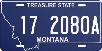 MT license plate 172080A