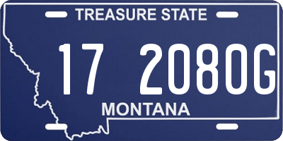 MT license plate 172080G