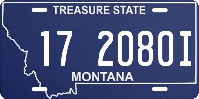 MT license plate 172080I