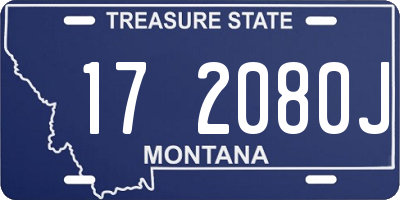 MT license plate 172080J