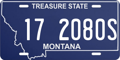 MT license plate 172080S
