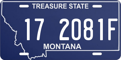 MT license plate 172081F