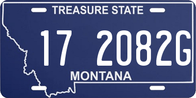 MT license plate 172082G