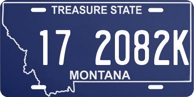 MT license plate 172082K