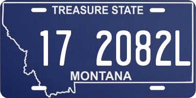 MT license plate 172082L