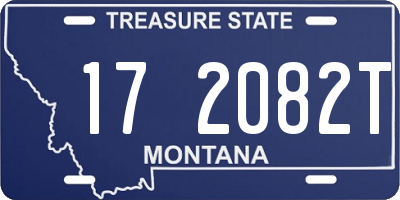 MT license plate 172082T