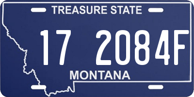 MT license plate 172084F