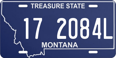 MT license plate 172084L
