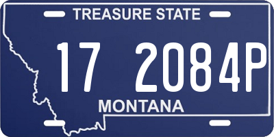MT license plate 172084P
