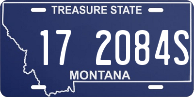 MT license plate 172084S