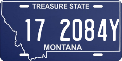 MT license plate 172084Y