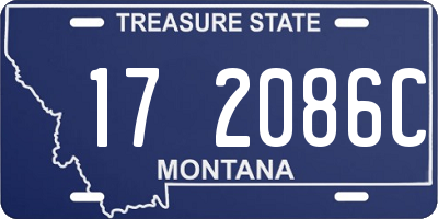 MT license plate 172086C