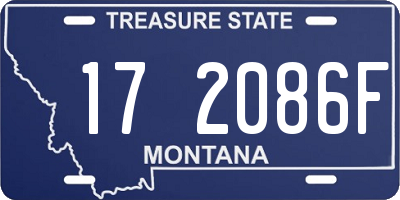 MT license plate 172086F