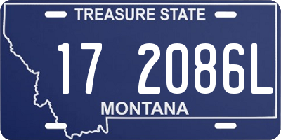 MT license plate 172086L