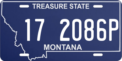 MT license plate 172086P