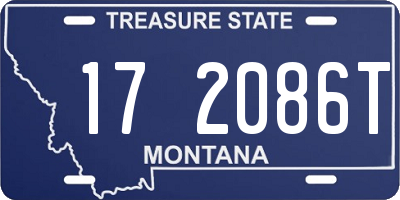 MT license plate 172086T