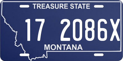 MT license plate 172086X