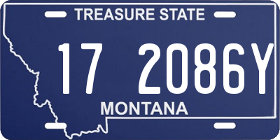 MT license plate 172086Y