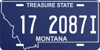 MT license plate 172087I