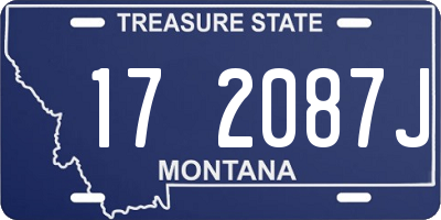 MT license plate 172087J