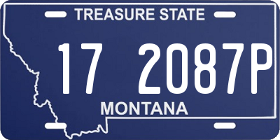 MT license plate 172087P