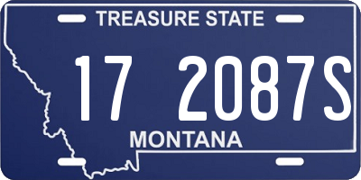 MT license plate 172087S
