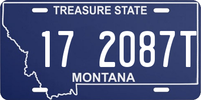 MT license plate 172087T