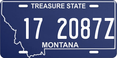 MT license plate 172087Z