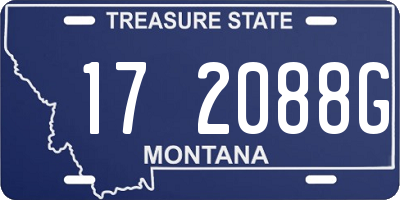 MT license plate 172088G