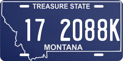MT license plate 172088K