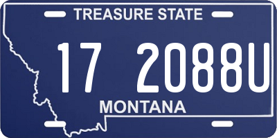 MT license plate 172088U