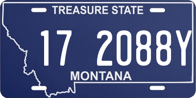 MT license plate 172088Y