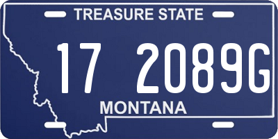 MT license plate 172089G