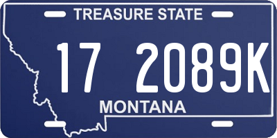 MT license plate 172089K