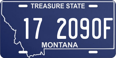 MT license plate 172090F